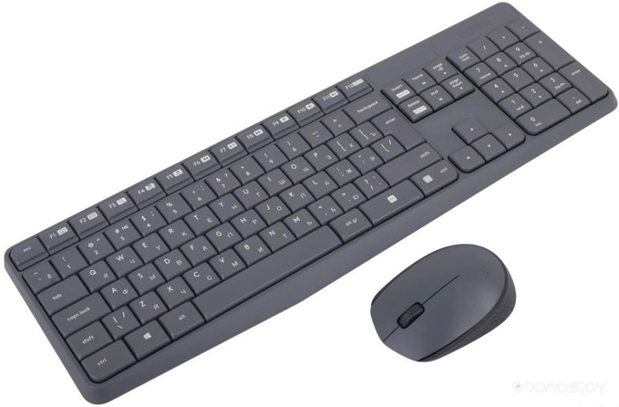 Комплект клавиатура и мышь Logitech MK235 (черный)