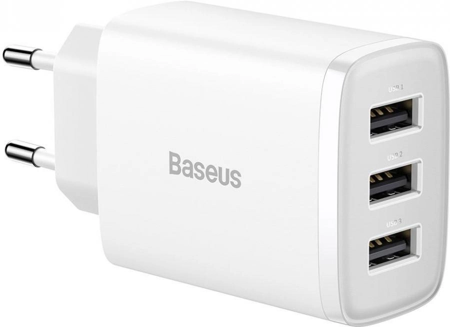 Сетевое зарядное устройство Baseus Compact 17W CCCP17UC White (CCXJ020102)