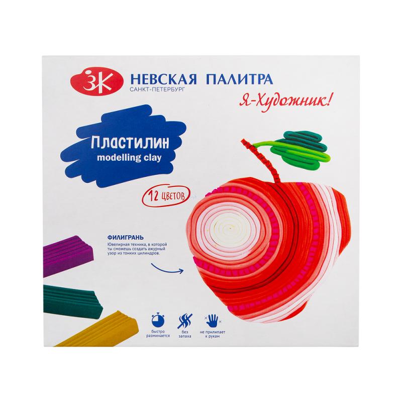 Пластилин 12 цв. 
