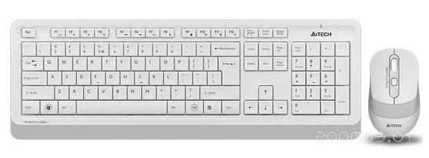 Комплект клавиатура и мышь A4Tech Wireless Desktop Fstyler FG1010 (белый)