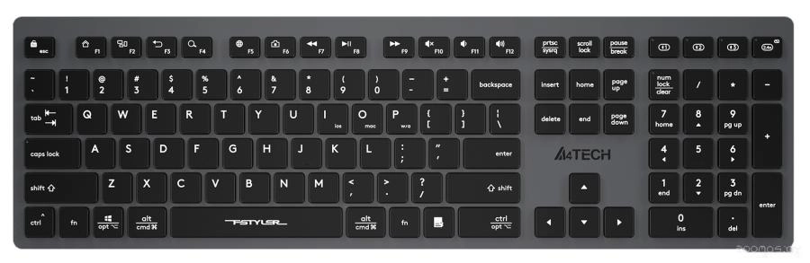 Клавиатура A4Tech Fstyler FBX50C (черный/серый)