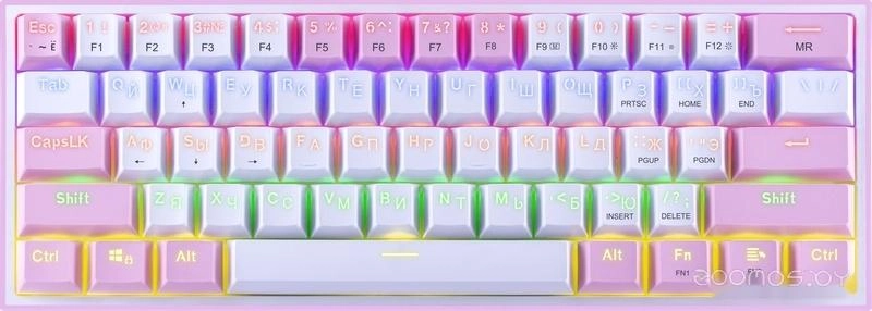 Клавиатура Redragon Fizz / 70672 (розовый/белый)