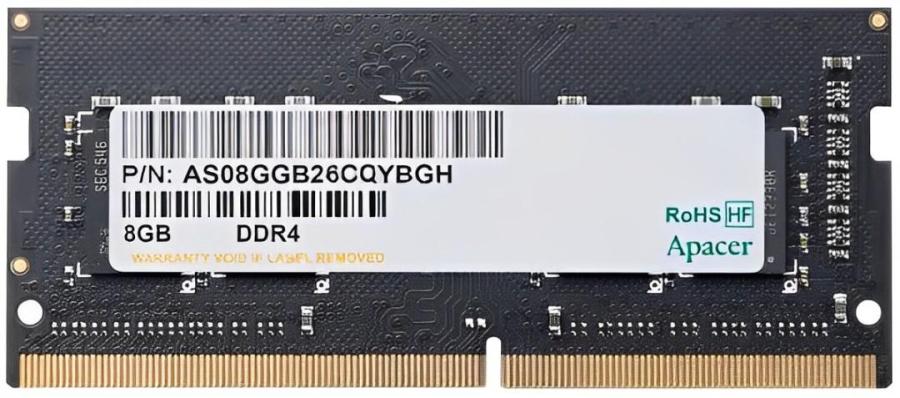 Оперативная память Apacer 8GB DDR4 SODIMM (AS08GGB26CQYBGH/ES.08G2V.GNH)