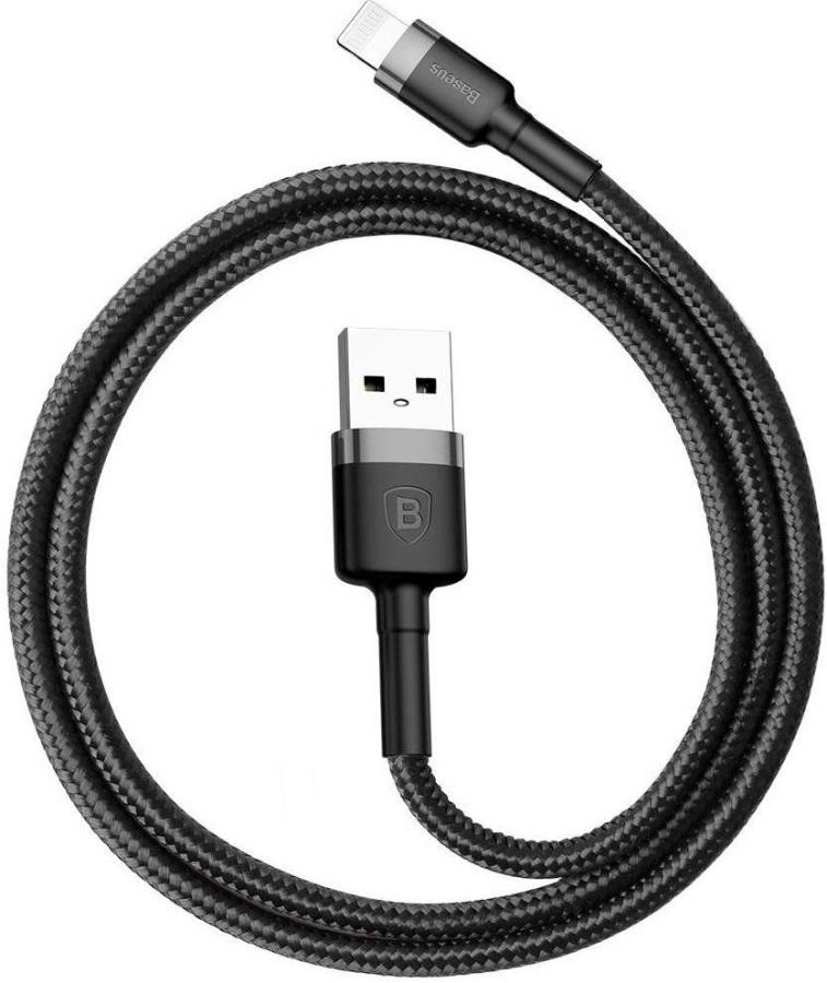 Кабель Baseus Cafule Lightning 0.5m Gray/Black (CALKLF-AG1)