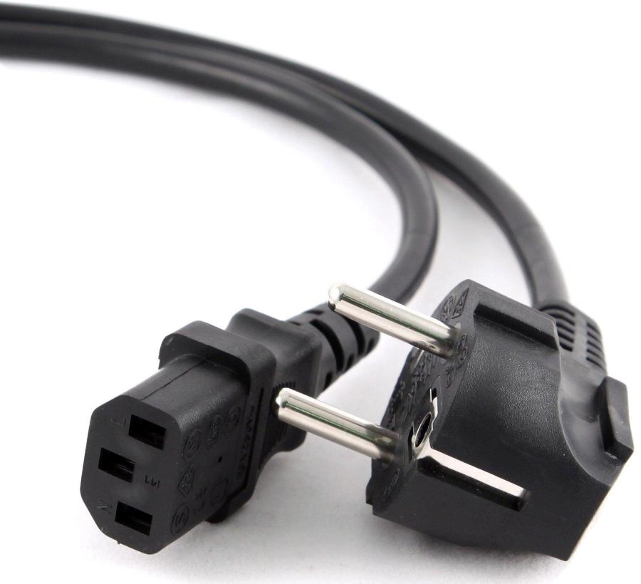 Кабель питания Cablexpert PC-186, 1.8м, Schuko- C13, 6А, черный с заземлением