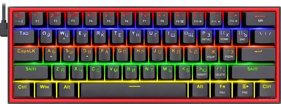 Клавиатура Redragon Fizz / 70671 (черный/красный)