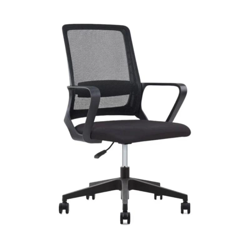 Кресло д/персонала SitZone U-0385 PL сетка/ткань, черный, крестов. пластик